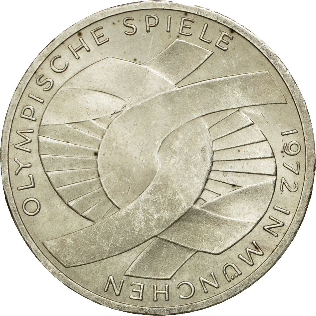 Moneta, GERMANIA - REPUBBLICA FEDERALE, 10 Mark, 1972, Hambourg, SPL-, Argento