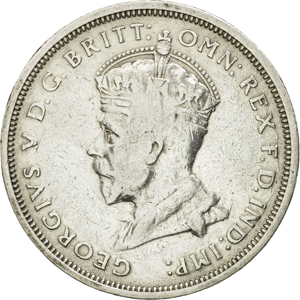 Coin, Australia, George V, Florin, 1927, Melbourne, VF(30-35), Silver, KM:31