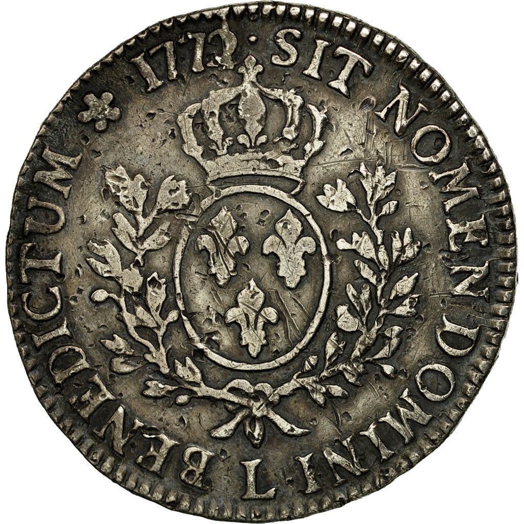Coin, France, Louis XV, Écu à la vieille tête, Ecu, 1772, Bayonne, F(12-15)