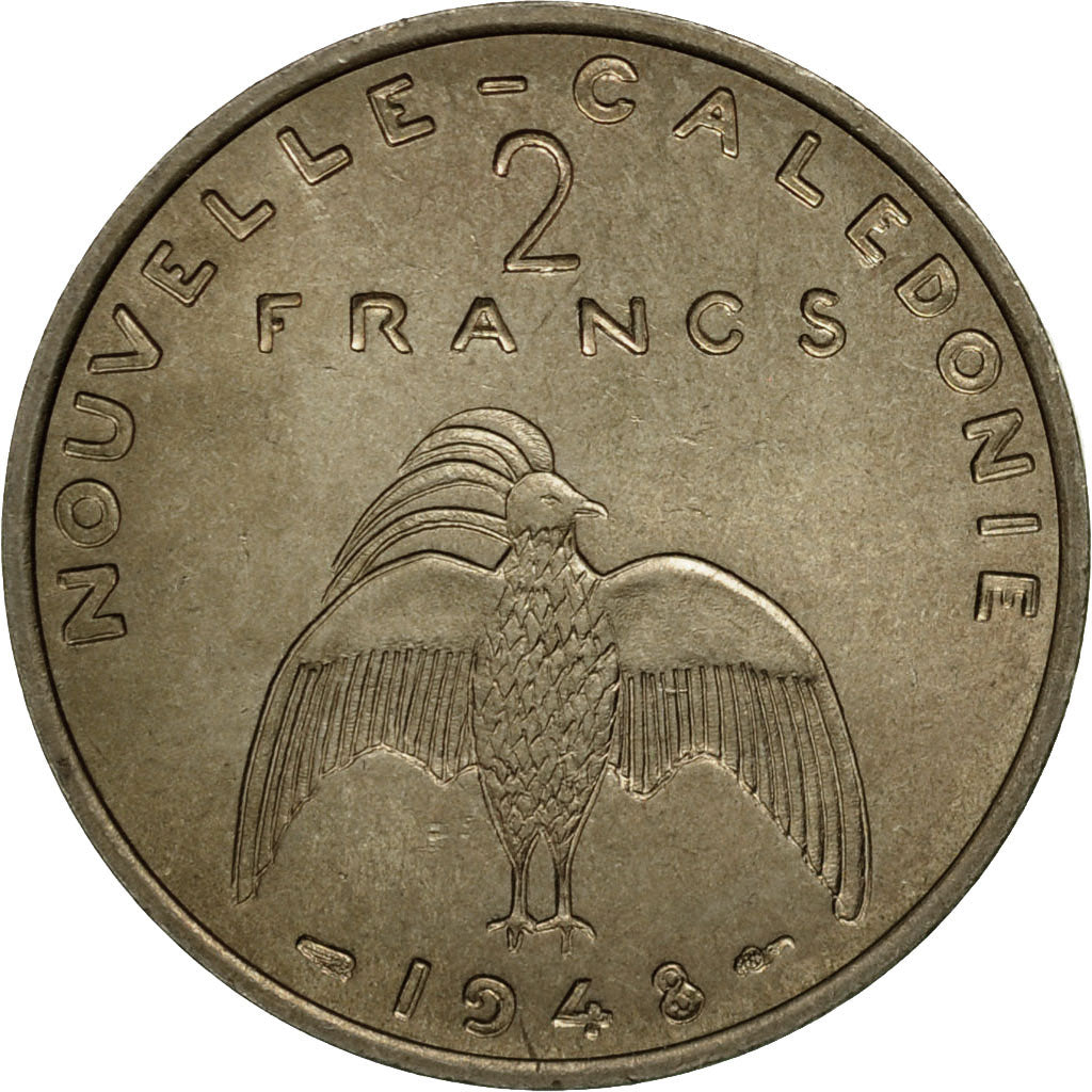 Coin, New Caledonia, 2 Francs, 1948, Paris, MS(60-62), Nickel-Bronze, KM:E6
