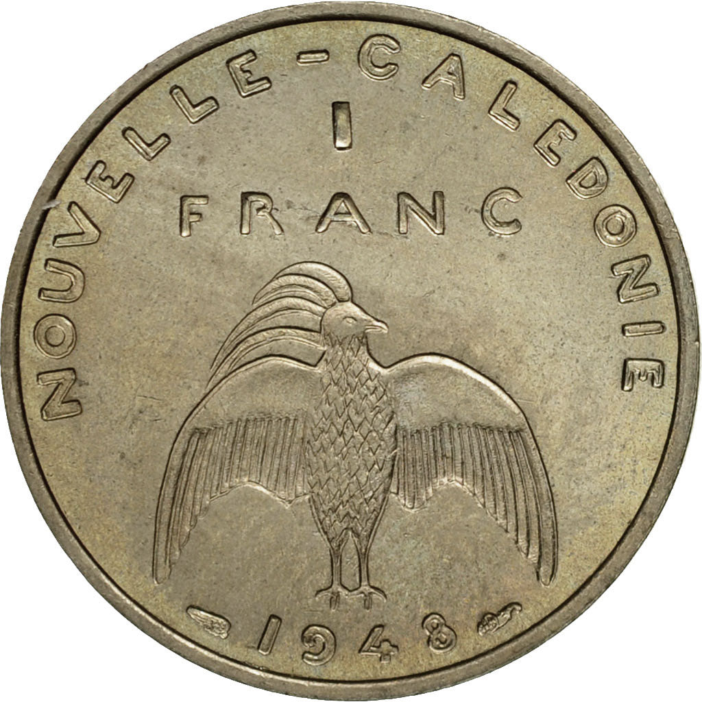 Coin, New Caledonia, Franc, 1948, Paris, MS(60-62), Nickel-Bronze, KM:E4