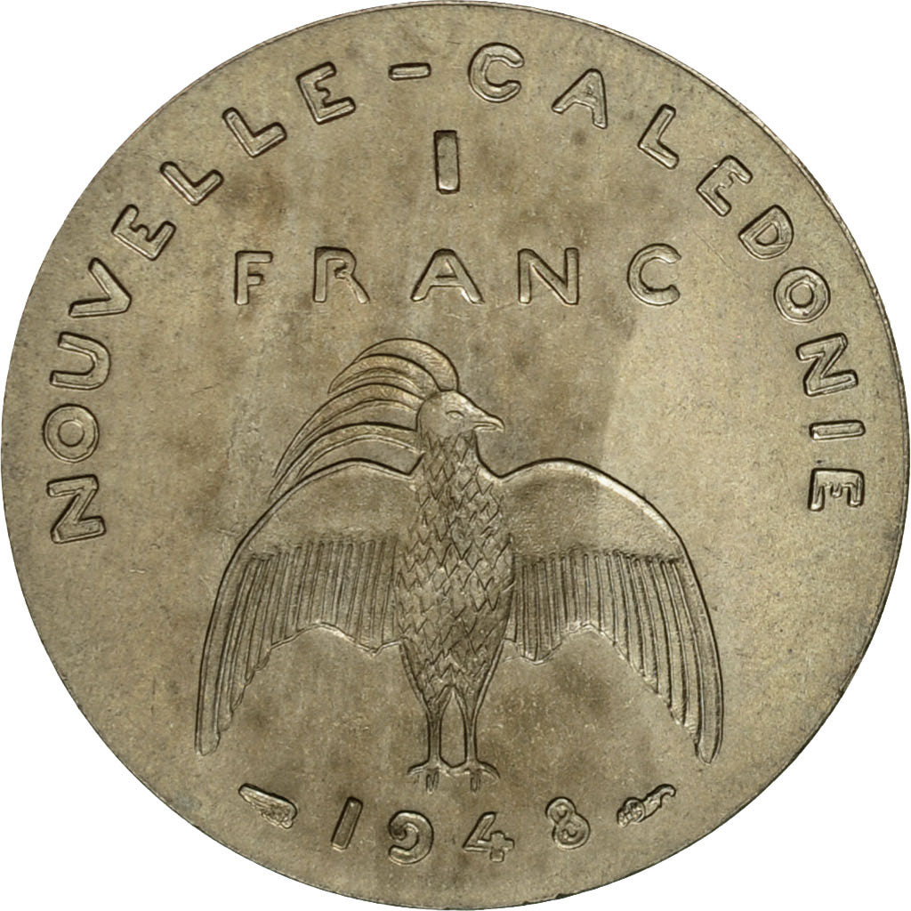 Coin, New Caledonia, Franc, 1948, Paris, MS(60-62), Nickel-Bronze, KM:E3
