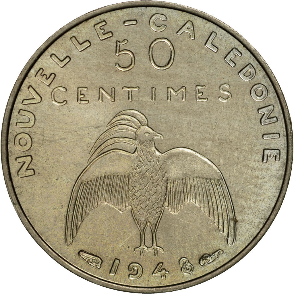 Coin, New Caledonia, 50 Centimes, 1948, Paris, MS(60-62), Nickel-Bronze, KM:E2