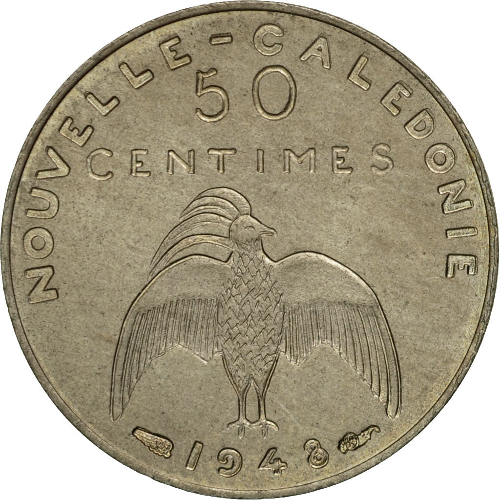 Coin, New Caledonia, 50 Centimes, 1948, Paris, MS(60-62), Nickel-Bronze, KM:E2