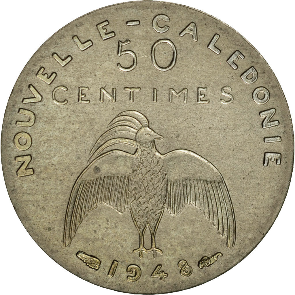 Coin, New Caledonia, 50 Centimes, 1948, Paris, MS(60-62), Nickel-Bronze, KM:E1