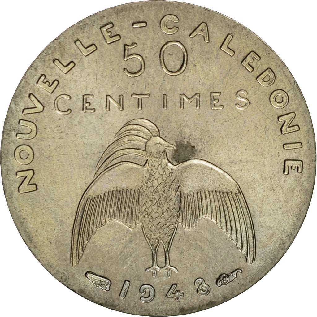 Coin, New Caledonia, 50 Centimes, 1948, Paris, MS(60-62), Nickel-Bronze, KM:E1