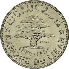 Coin, Lebanon, 50 Piastres, 1980, MS(63), Nickel, KM:E14