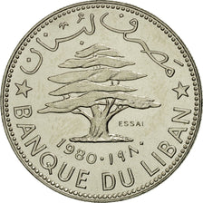 Coin, Lebanon, 50 Piastres, 1980, MS(63), Nickel, KM:E14