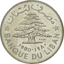 Coin, Lebanon, Livre, 1980, MS(63), Nickel, KM:E15