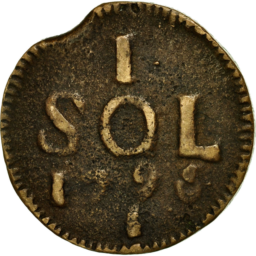 Coin, Luxembourg, Frans II, Sol, 1795, VF(20-25), Copper, KM:19
