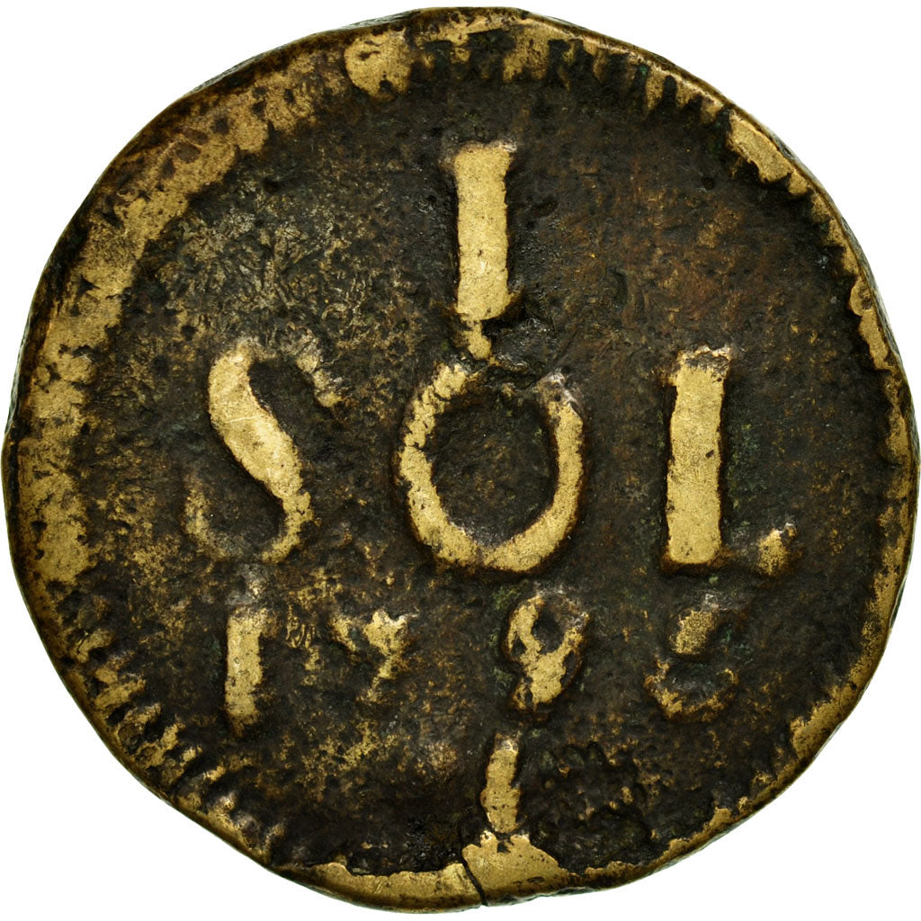 Coin, Luxembourg, Frans II, Sol, 1795, VF(20-25), Copper, KM:19