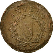 Moneta, STATI FRANCESI, ANTWERP, 10 Centimes, 1814, Antwerp, B+, Bronzo, KM:5.4