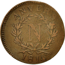 Coin, FRENCH STATES, ANTWERP, 10 Centimes, 1814, Antwerp, VF(30-35), Bronze