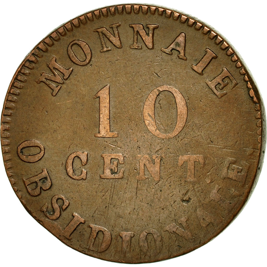 Coin, FRENCH STATES, ANTWERP, 10 Centimes, 1814, Antwerp, VF(30-35), Bronze