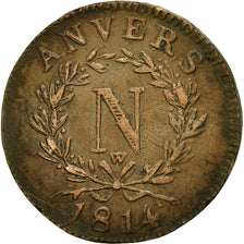 Coin, FRENCH STATES, ANTWERP, 10 Centimes, 1814, Antwerp, VF(30-35), Bronze