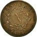 Monnaie, FRENCH STATES, ANTWERP, 10 Centimes, 1814, Anvers, TB+, Bronze
