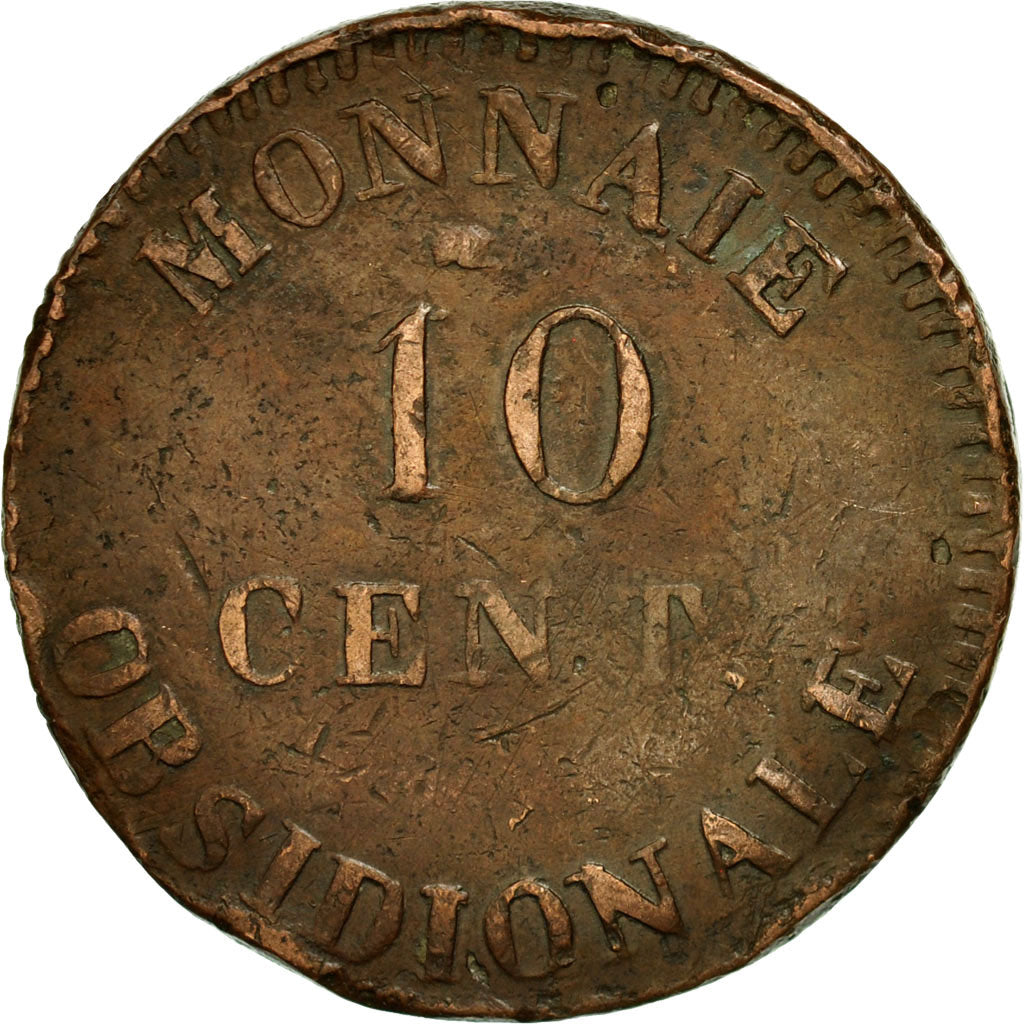 Coin, France, ANTWERP, 10 Centimes, 1814, Anvers, VF(20-25), Bronze