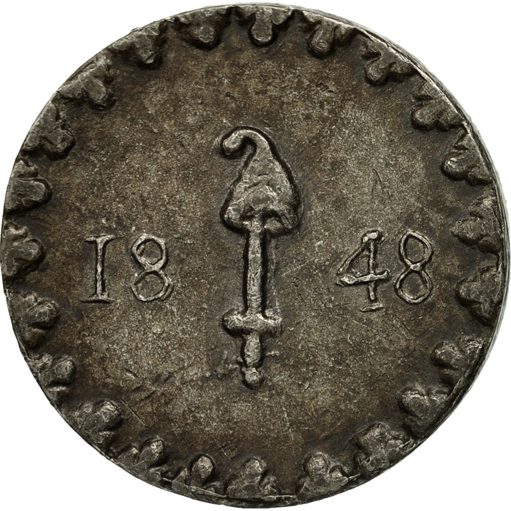 France, Token, Club Patriotique, History, 1848, AU(55-58), Tin