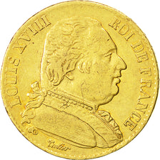 Münze, Frankreich, Louis XVIII, Louis XVIII, 20 Francs, 1815, Paris, SS, Gold
