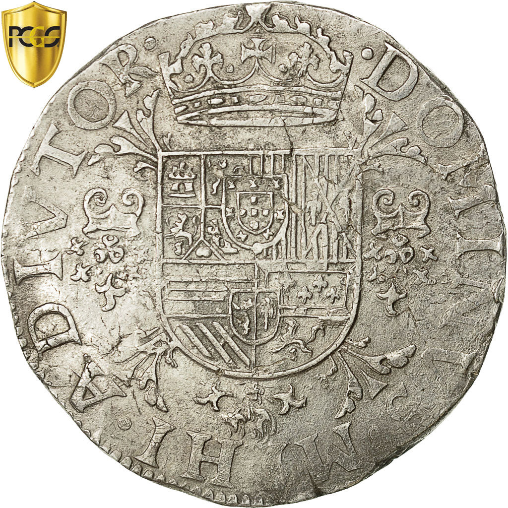 Coin, Spanish Netherlands, TOURNAI, Philip II, FILIPSDAALDER, 1589, Tournai
