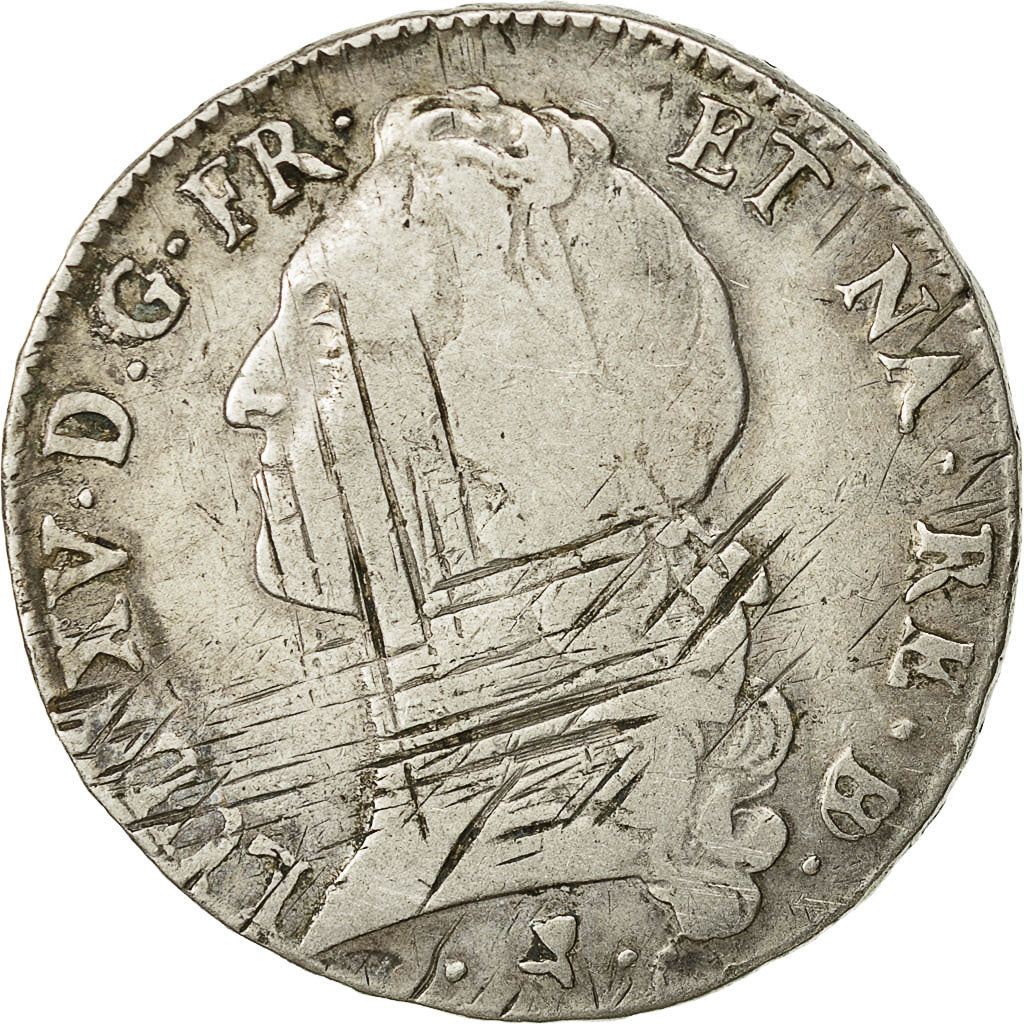 Coin, France, Louis XV, Écu de Béarn au bandeau, Ecu, 1770, Pau, F(12-15)