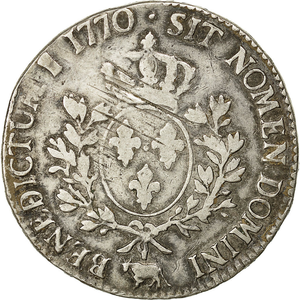 Coin, France, Louis XV, Écu de Béarn au bandeau, Ecu, 1770, Pau, F(12-15)