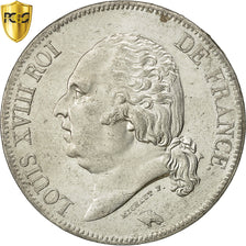 Coin, France, Louis XVIII, Louis XVIII, 5 Francs, 1824, Lille, PCGS, AU58