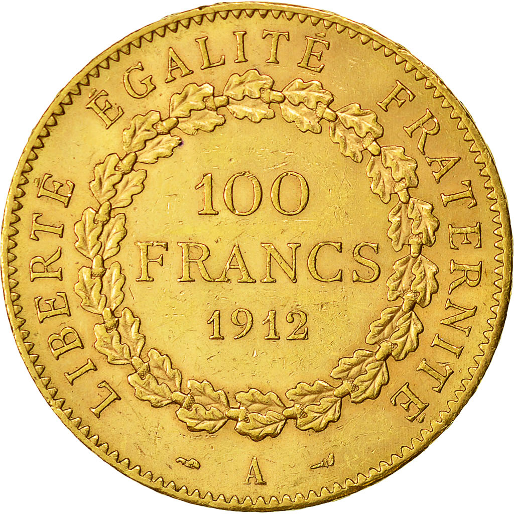 Moneta, Francia, 100 Francs, 1912, Paris, BB+, Oro, KM:858, Gadoury:1137a