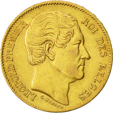 Coin, Belgium, Leopold I, 20 Francs, 20 Frank, 1865, AU(50-53), Gold, KM:23