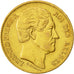 Moneta, Belgio, Leopold I, 20 Francs, 20 Frank, 1865, BB+, Oro, KM:23