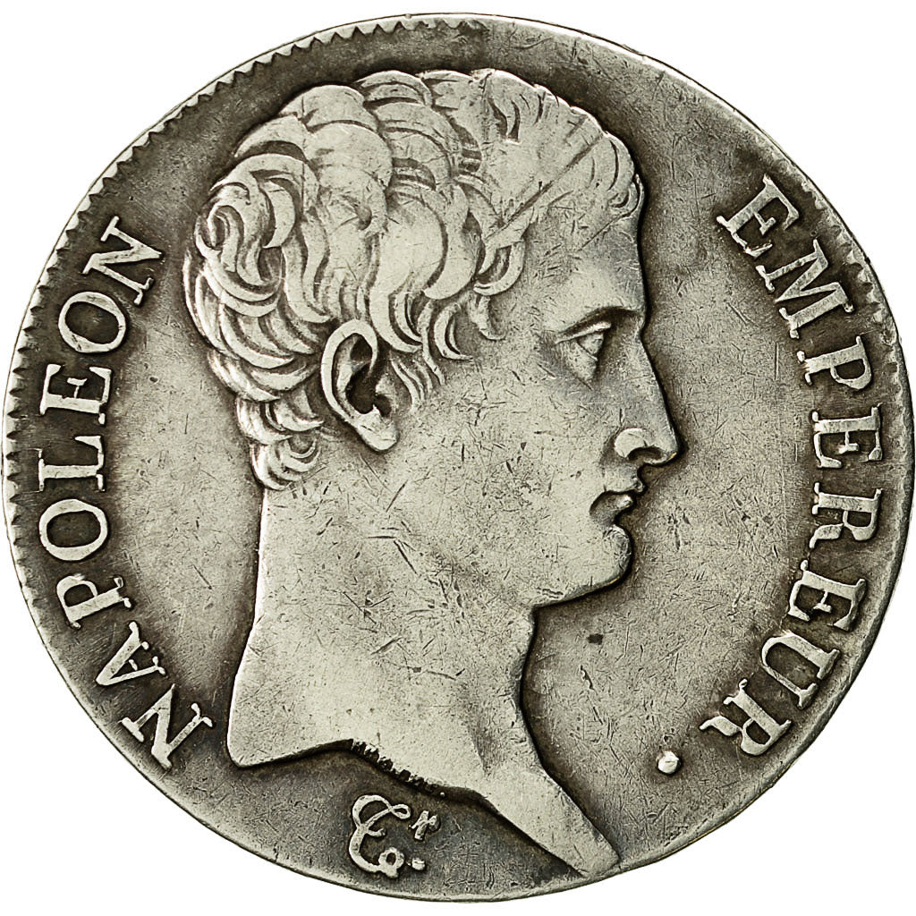 Moneda, Francia, Napoléon I, 5 Francs, 1806, Strasbourg, BC+, Plata, KM:673.3