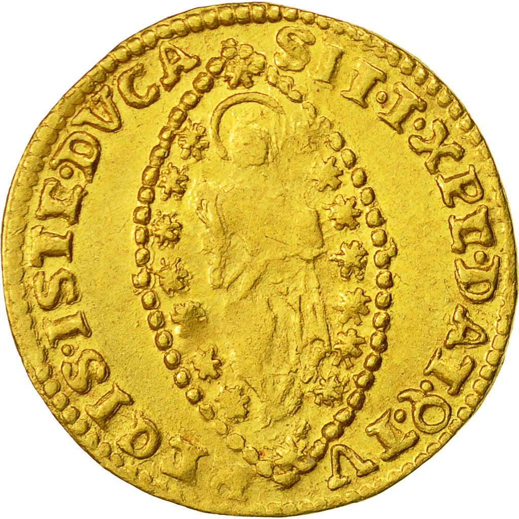Coin, ITALIAN STATES, VENICE, Carlo Ruzzini, Zecchino, ND (1732-35), KM 538