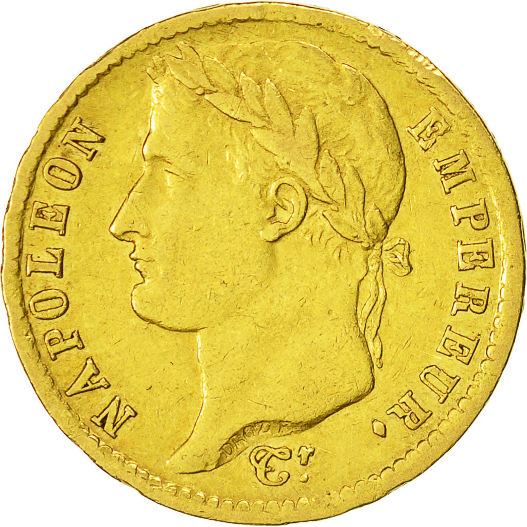 Moneda, Francia, Napoléon I, 20 Francs, 1814, Paris, MBC, Oro, KM:695.1
