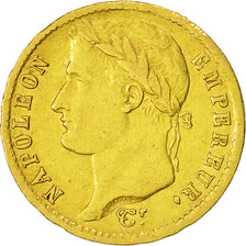 Moneda, Francia, Napoléon I, 20 Francs, 1814, Paris, MBC, Oro, KM:695.1