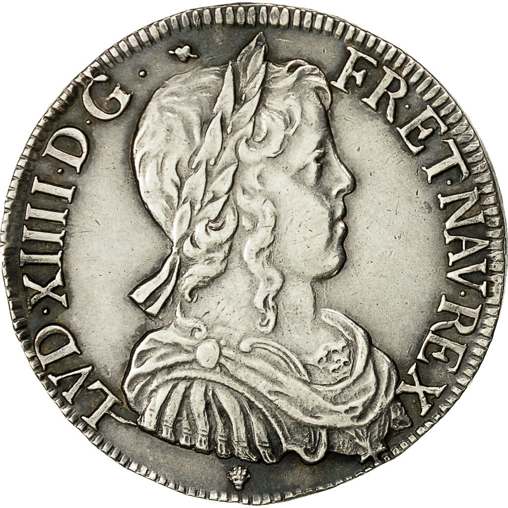 Coin, France, Louis XIV, 1/2 Écu à la mèche longue, 1648, Toulouse, KM 164.13