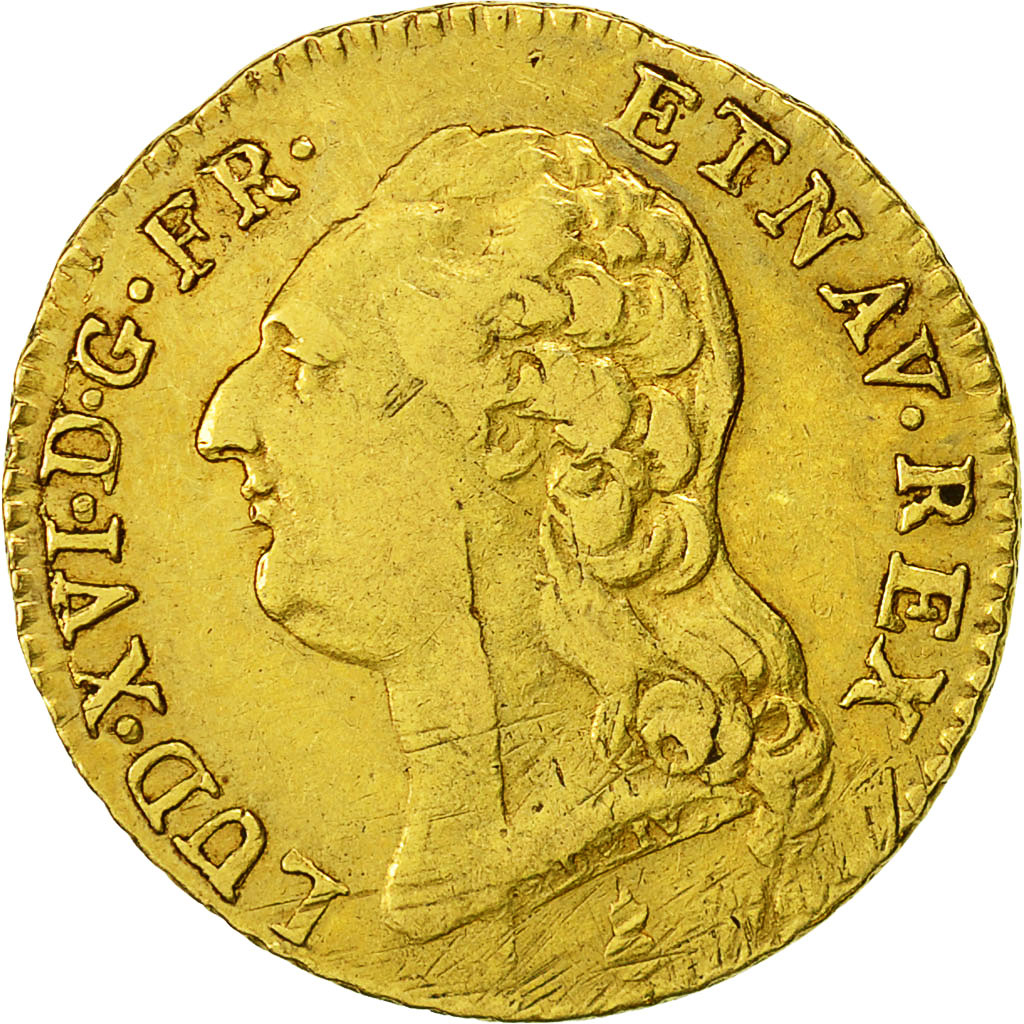 Coin, France, Louis XVI, Louis d'or à la tête nue, 1786, Metz, KM 591.2