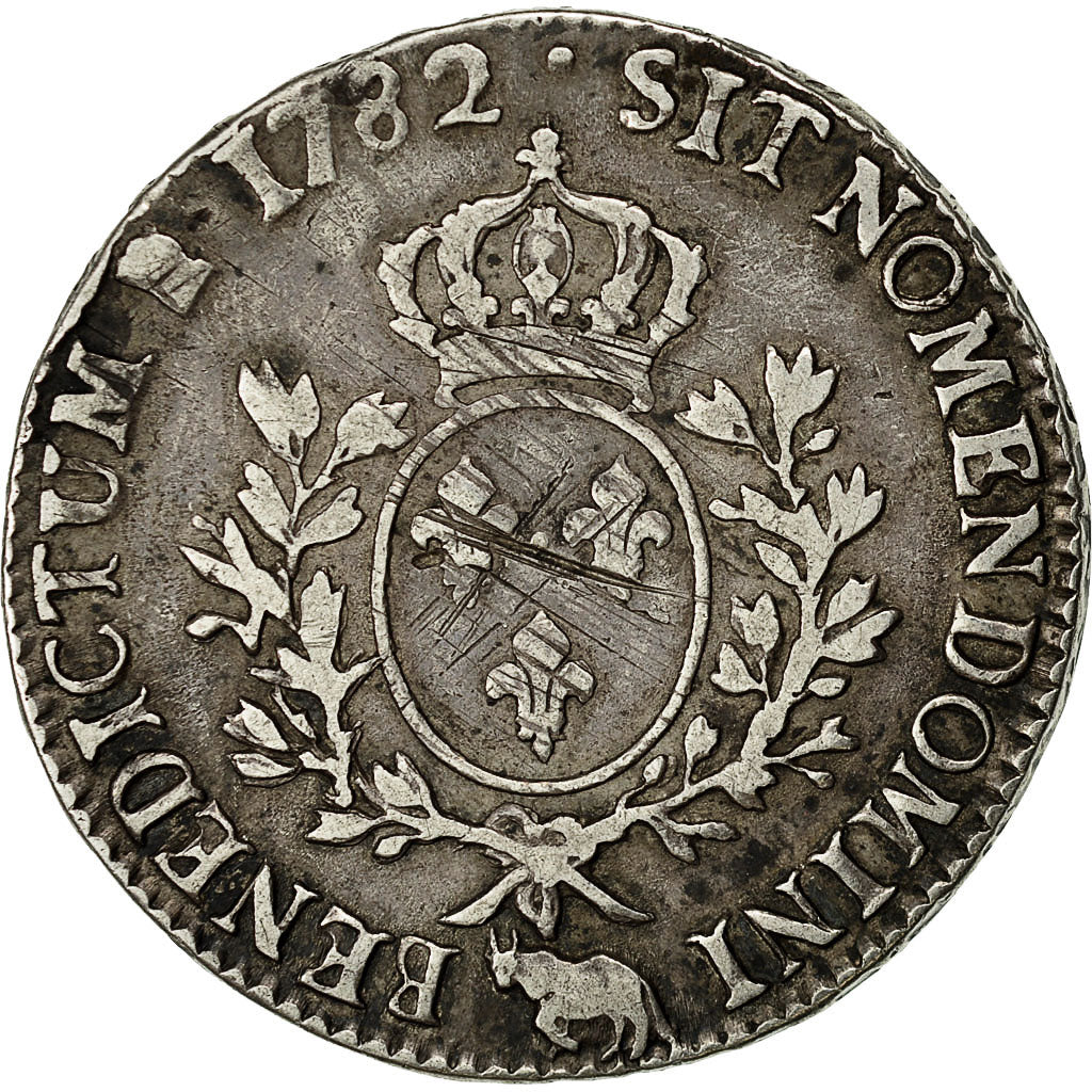 Coin, France, Louis XVI, Écu de Béarn aux branches d'olivier, 1782, Pau, KM 572
