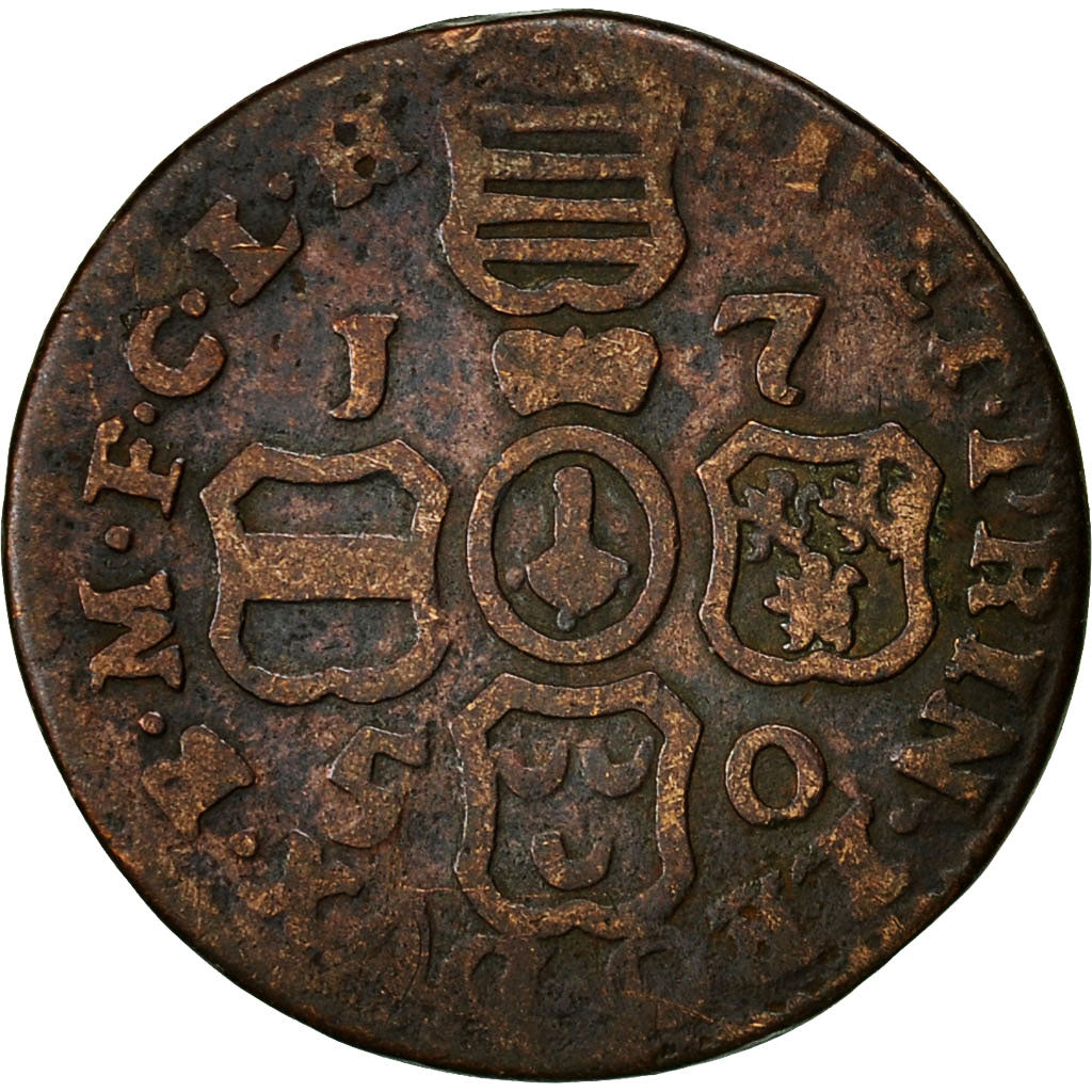 Coin, LIEGE, John Theodore, Liard, 1750, Liege, VF(30-35), Copper, KM:155
