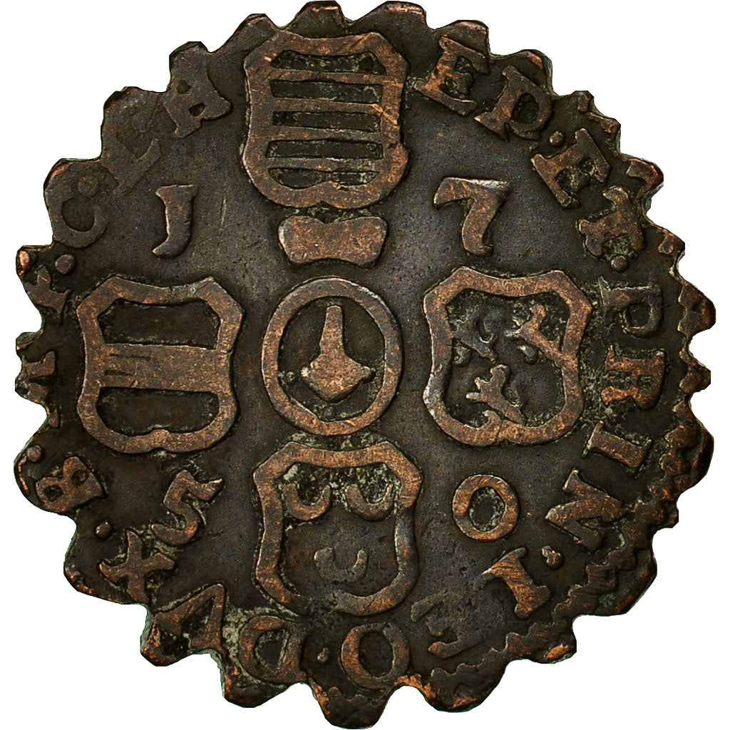 Coin, LIEGE, John Theodore, Liard, 1750, Liege, VF(30-35), Copper, KM:155