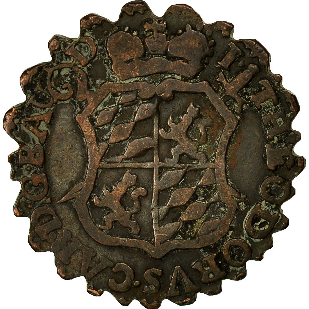 Coin, LIEGE, John Theodore, Liard, 1750, Liege, VF(30-35), Copper, KM:155