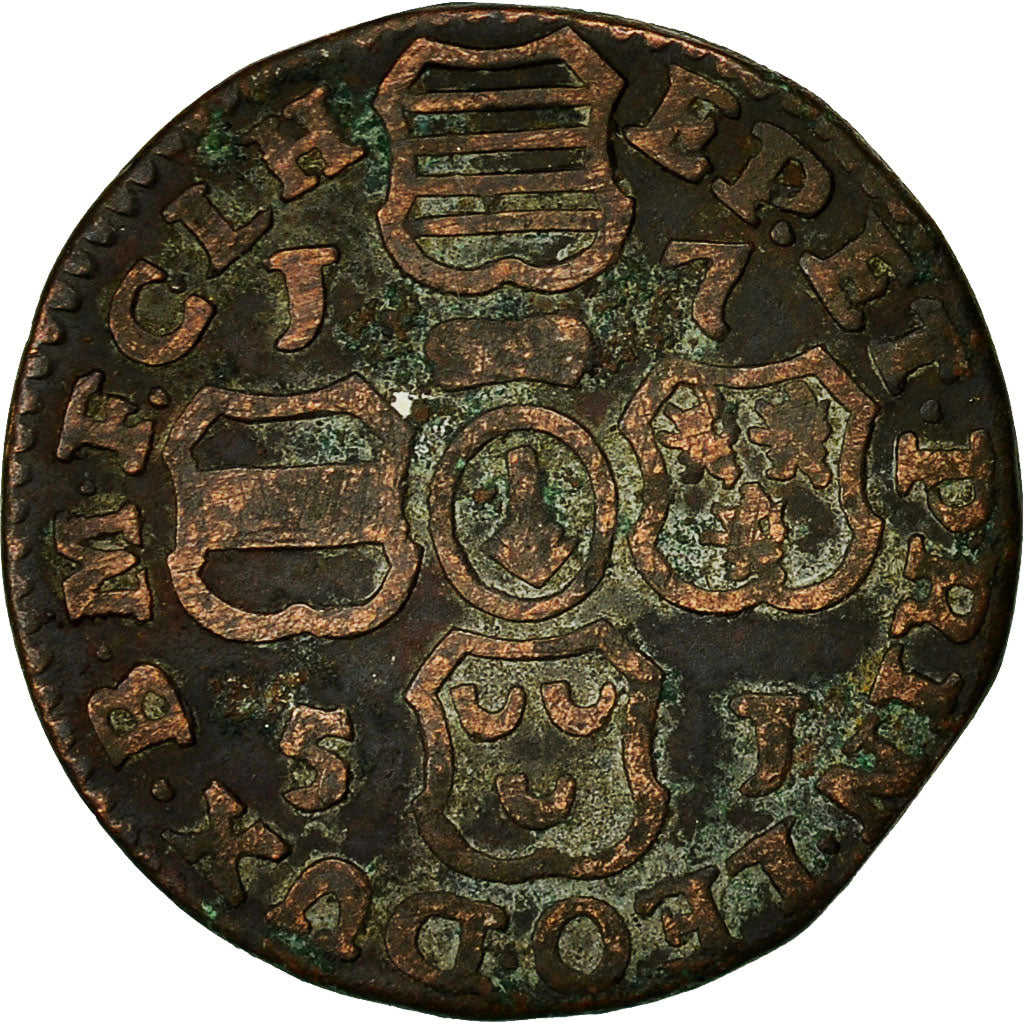 Coin, LIEGE, John Theodore, Liard, 1751, Liege, EF(40-45), Copper, KM:155