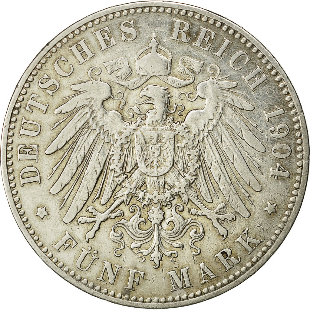Coin, German States, PRUSSIA, Wilhelm II, 5 Mark, 1904, Berlin, KM 523