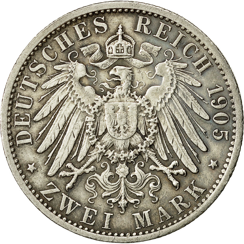 Coin, German States, PRUSSIA, Wilhelm II, 2 Mark, 1905, Berlin, KM 522
