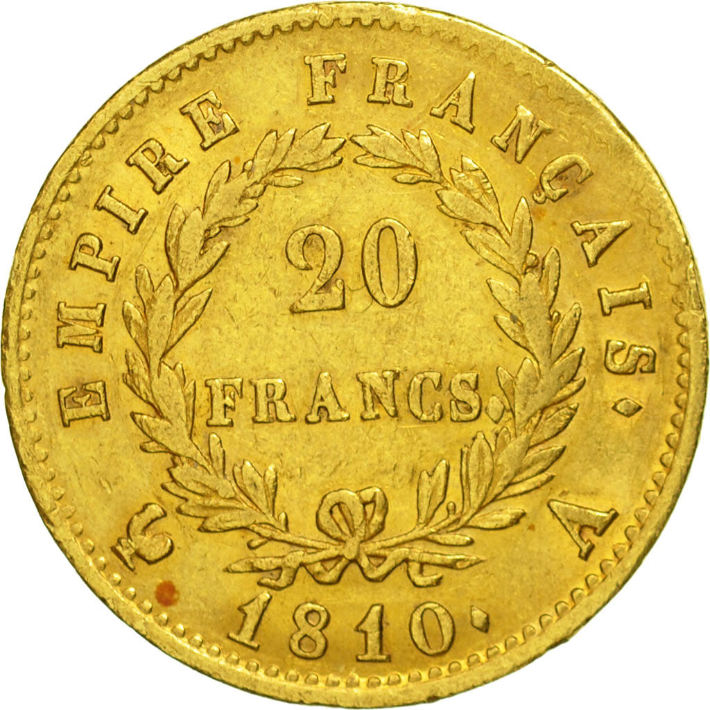 Coin, France, Napoléon I, 20 Francs, 1810, Paris, EF(40-45), Gold, KM:695.1
