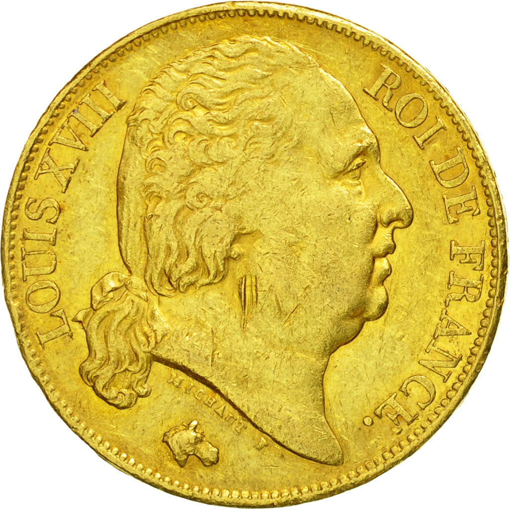 Munten, Frankrijk, Louis XVIII, 20 Francs, 1817, Bayonne, FR+, KM 712.5