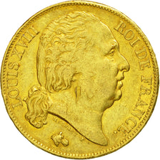 Münze, Frankreich, Louis XVIII, 20 Francs, 1817, Bayonne, S+, KM 712.5