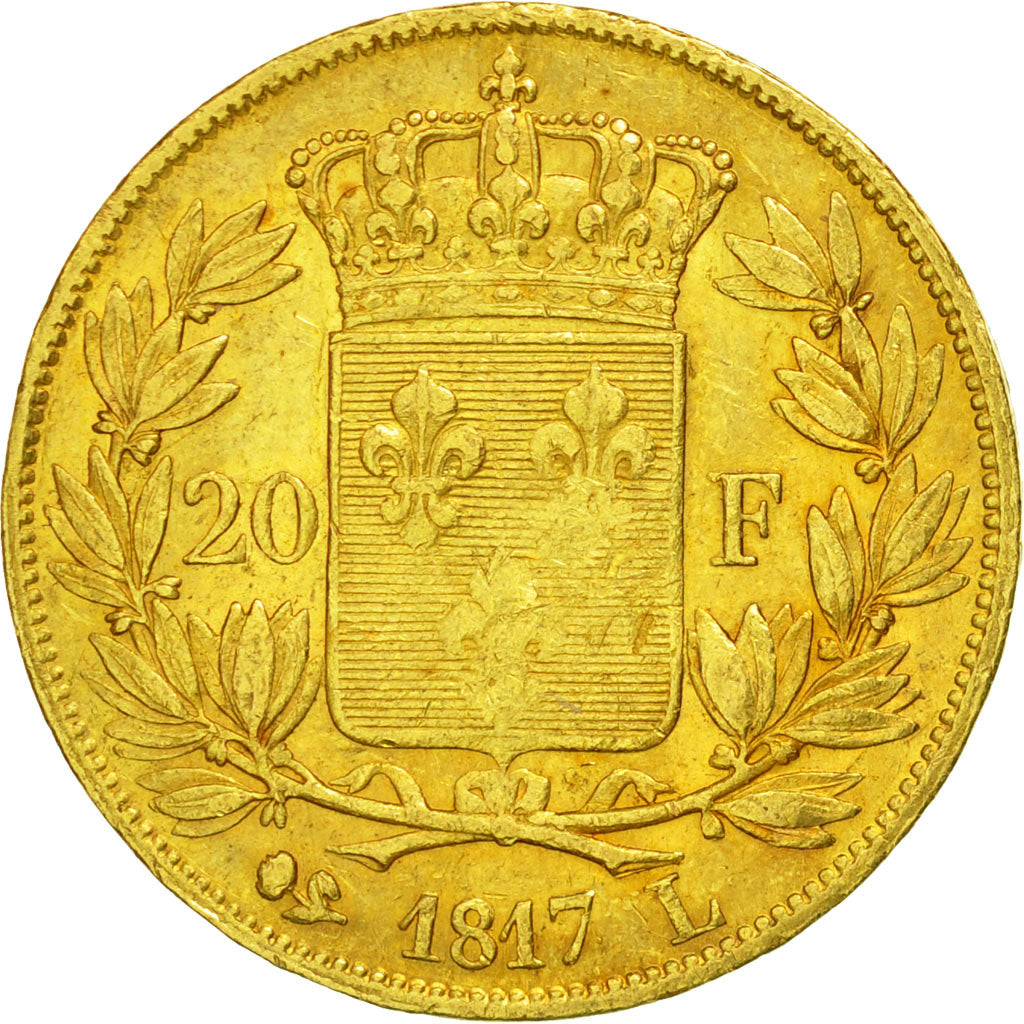 Munten, Frankrijk, Louis XVIII, 20 Francs, 1817, Bayonne, FR+, KM 712.5
