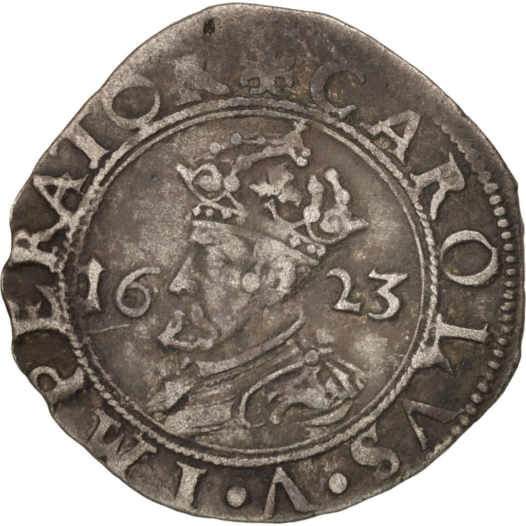 Coin, FRENCH STATES, Carolus, 1623, Besançon, EF(40-45), Silver, Boudeau:1292