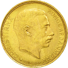 Moneda, Dinamarca, Christian X, 20 Kroner, 1913, Copenhagen, EBC, Oro, KM:817.1