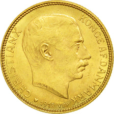 Coin, Denmark, Christian X, 20 Kroner, 1915, Copenhagen, AU(55-58), KM 817.1